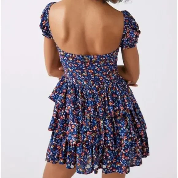 Bardot Sonny Floral Mini Dress Size Large US 8 - Picture 3 of 13